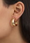 Heliophilia Silver Pendientes de latón con perlas de imitación dorados